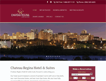 Tablet Screenshot of chateaureginahotel.com